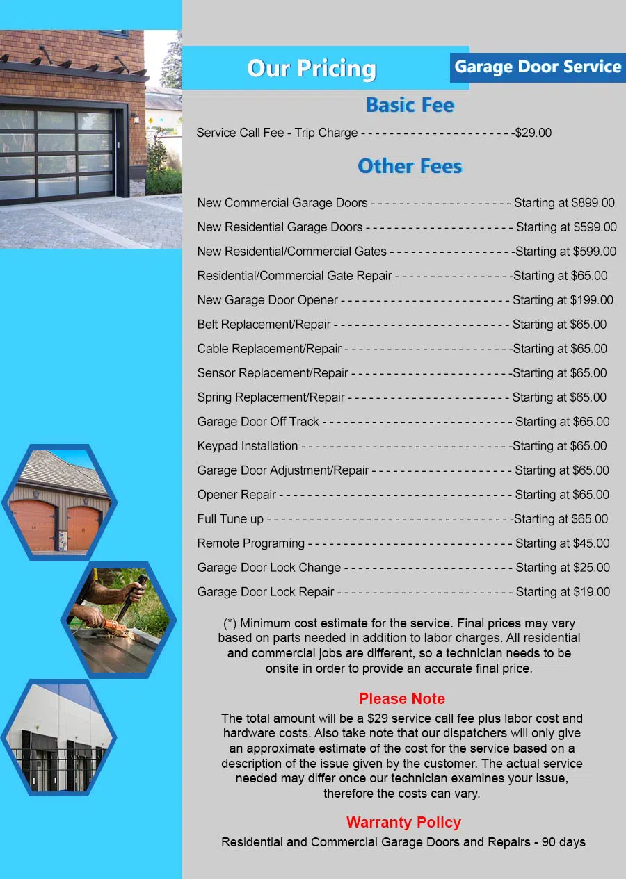 Capitol Garage Door Service North Bergen, NJ 201-453-4975 - pricelist4
